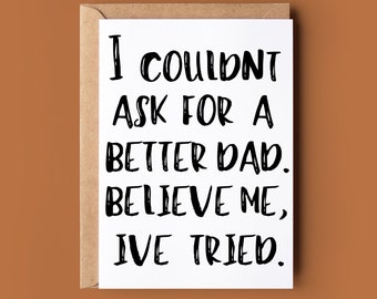 Funny Fathers Day Card For Dad Grandad - Rude Greetings Card for Dad - Handmade Greeting Card - Father Day Gift - Step Dad Card - Witty Card