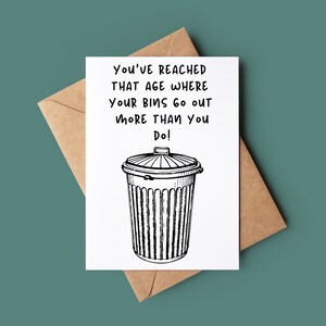 Tarjeta de feliz cumpleaños - Tarjeta de cumpleaños divertida - Tarjeta de saludos Bin - Tarjeta de cumpleaños personalizada - Tarjeta de cumpleaños grosera - Tarjeta de cumpleaños de broma