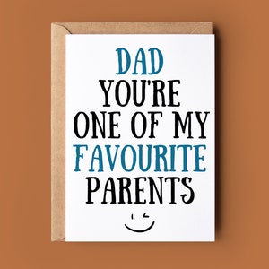 Papà, sei uno dei miei genitori preferiti Biglietto per la festa del papà - Biglietto per la festa del papà per papà - Biglietto d'auguri per papà - Regalo per la festa del papà