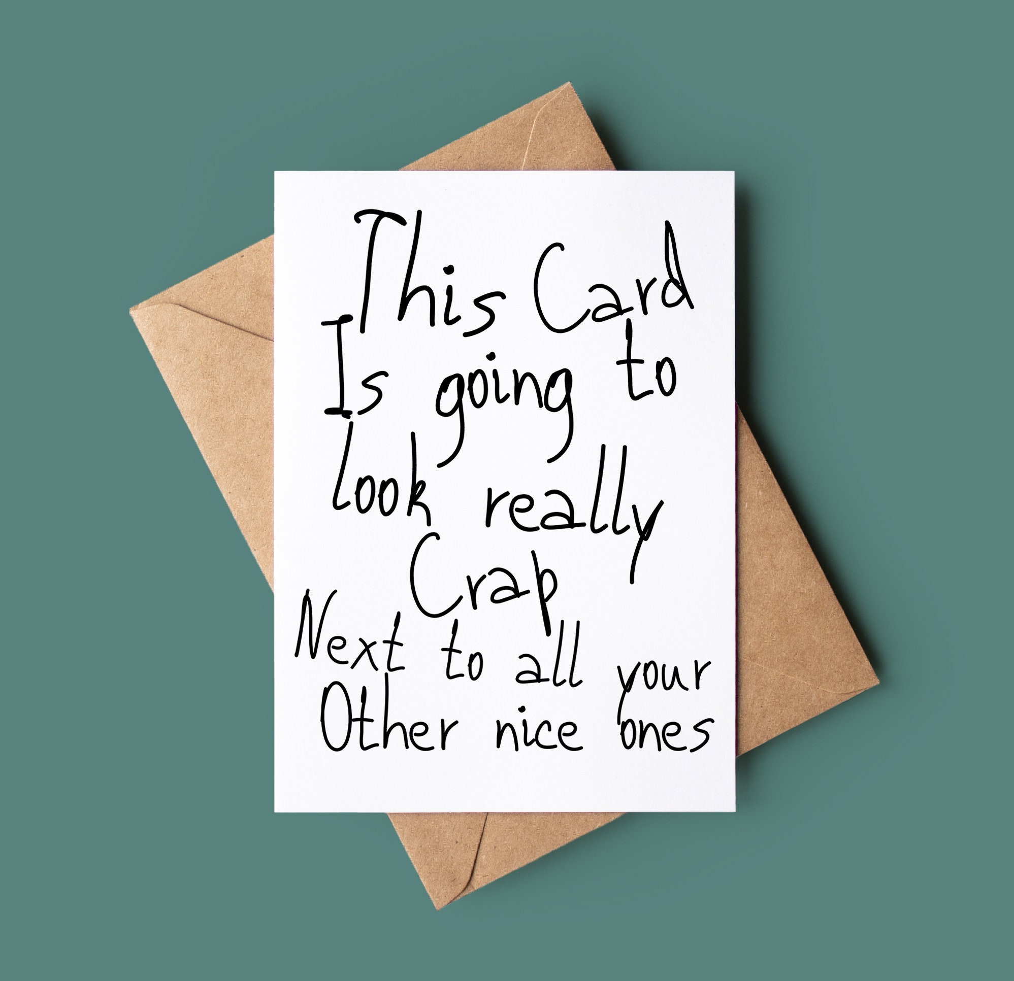 Funny Happy Birthday Card - Rubbish Birthday Card - Sarcastic Greetings ...