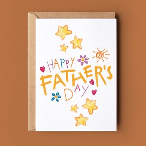 Carte de fête des pères amusante pour papa - jolie carte dessinée au crayon - carte pour papa d'un enfant - cadeau de fête des pères - carte beau-père - carte de blague pour papa