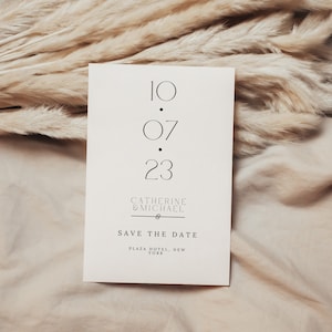 Save the Date Modern Save the Date Simple Save the Date Save the Date Invitation Minimalist Save the Date Luxury, Catherine & Michael Set