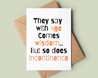 Carte de joyeux anniversaire drôle - carte d'anniversaire humoristique - carte de voeux de vieillesse - carte d'anniversaire pour lui - carte d'anniversaire blague - carte d'anniversaire grossier