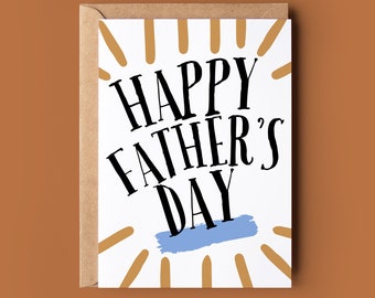 Vatertagskarte für Papa oder Opa – Grußkarte für Papa – bunte Karte zum Vatertag – Karte „Ich liebe dich, Papa“ – Geschenkkarte zum Vatertag
