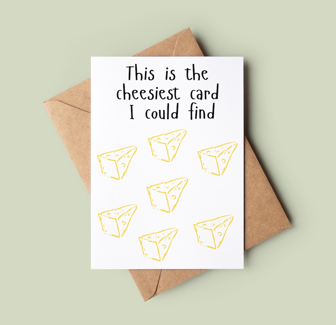 Lustige Valentinstagskarte „This Is The Cheesiest Card I Could Find“ – A5 Mit Umschlag, Für Freundin/Freund