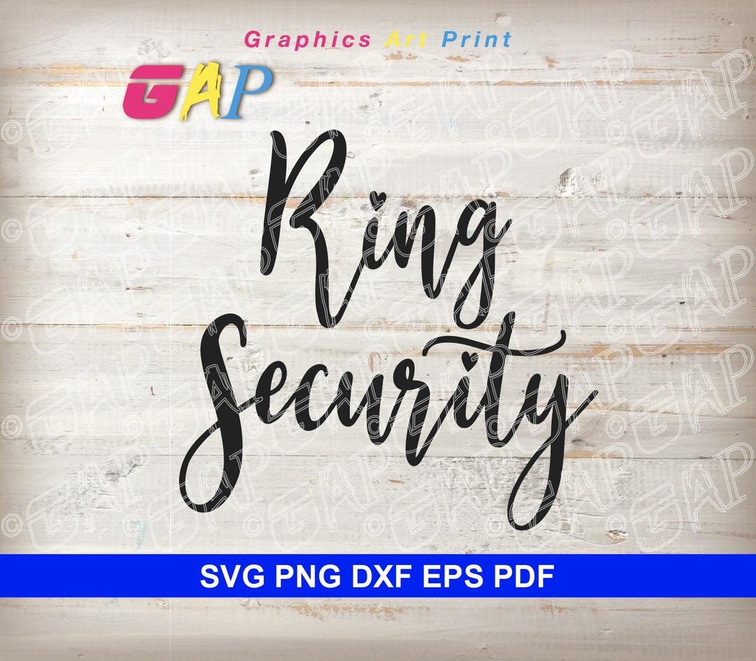 Ring Security SVG, DFX, PNG, Vector Files Digital Download - Etsy