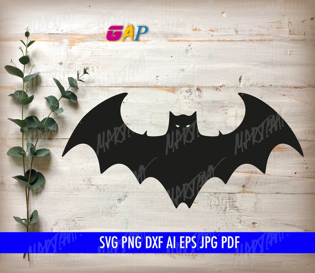 Flying Bat SVG Cut File: Halloween Vector Clipart (digital Download) - Etsy