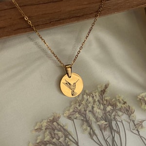 Personalized Hummingbird Necklace for Joy and Transformation - Christmas Necklace Gift for Her