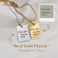 Actual Handwriting Engraved Necklace | Custom Real Gold Plated Stainless Steel Necklace | Waterproof Everyday Necklace