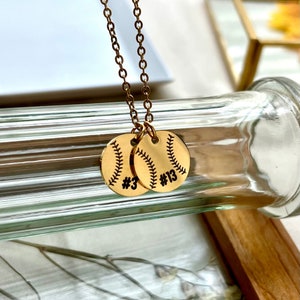 Personalized Baseball Necklace for Baseball Players and Fans