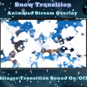Snowball Stinger Transition - Winter Twitch Scene - Christmas Stream Transition - Add on Stream - Animated Twitch Overlay - OBS digital