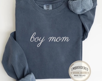 Sudadera con capucha para mamá de niño con colores cómodos, cuello redondo bordado para mamá de niño, anuncio de embarazo, suéter para mamá de niño, regalo para el Día de la Madre, nueva mamá