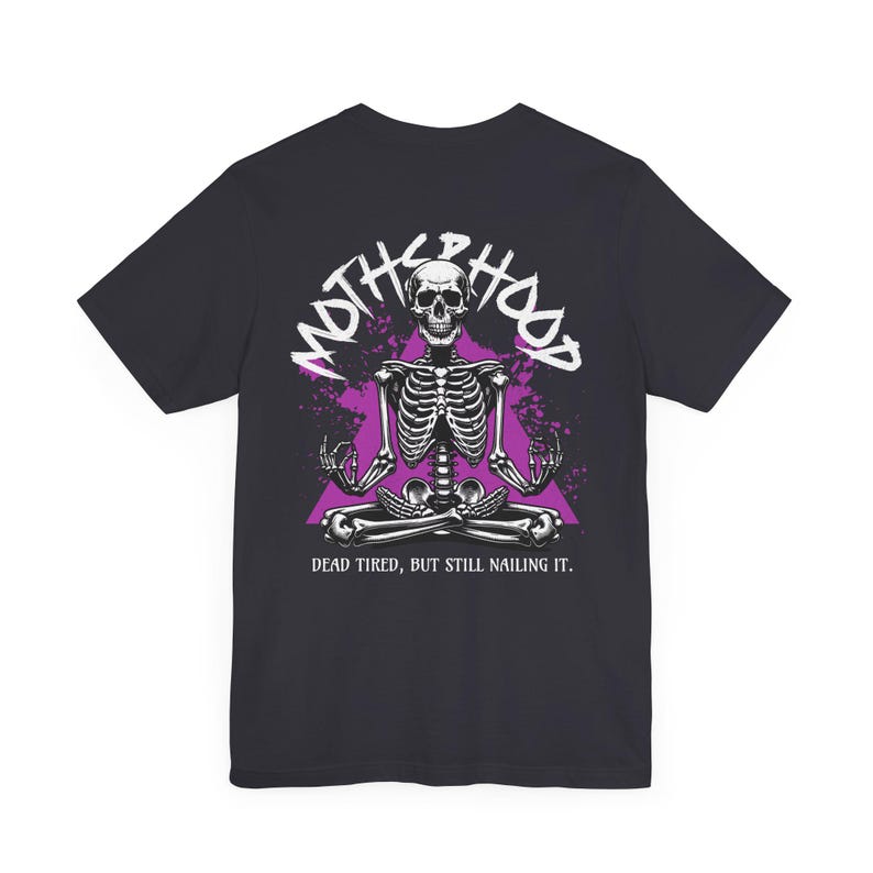 Motherhood Shirt Rock Skeleton, Rocking Motherhood, Yoga Skeleton, Edgy Mom Tee, Mothers Day Shirt, Some Days I Rock It, Motherhood Rock Tee image 6