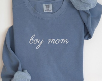 Sudadera con capucha para mamá de niño con colores cómodos, cuello redondo bordado para mamá de niño, anuncio de embarazo, suéter para mamá de niño, regalo para el Día de la Madre, nueva mamá