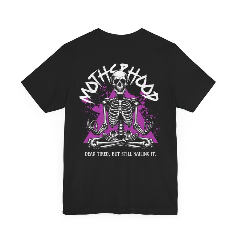 Motherhood Shirt Rock Skeleton, Rocking Motherhood, Yoga Skeleton, Edgy Mom Tee, Mothers Day Shirt, Some Days I Rock It, Motherhood Rock Tee image 5