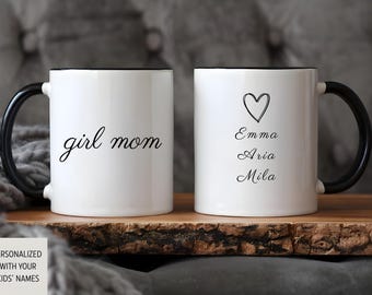 New Mom Mug For Mom, Cute Mom Gifts For Mom Friend, Girl Moms Club Mug, New Parent Gift For Girl Mom, Expecting Mom Cup, Custom Baby Shower