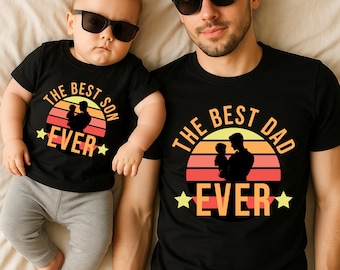 Bijpassende shirts vader en zoon, vaderdagshirt, vader en zoon, bijpassende outfits vader en baby, vader en ik, cadeau nieuwe vader T-shirt verjaardag