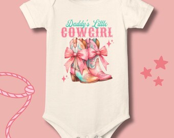 Papas kleines Cowgirl Baby-Strampler: Western Rodeo Baby-Strampler