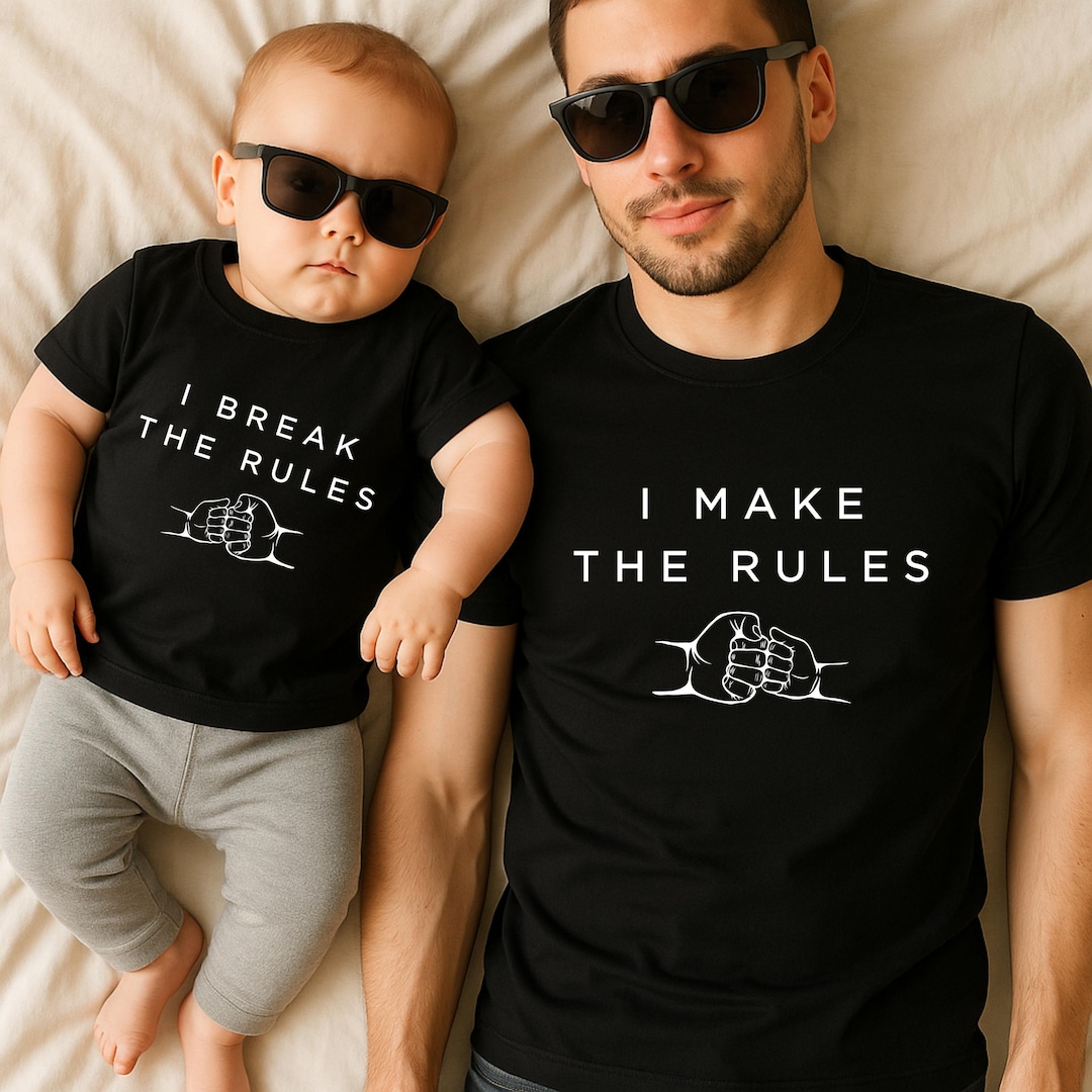 Original And Remix Fathers Day T-Shirt Son Kids Baby Matching T-Shirts Top #FD - Foto 10