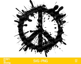 Peace Sign SVG, JPG, Clipart, Cutting File (Digital Download)