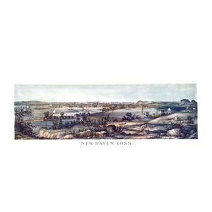 New Haven Connecticut, Téléchargement numérique, Impression d'art historique, Art éducatif, Art documentaire