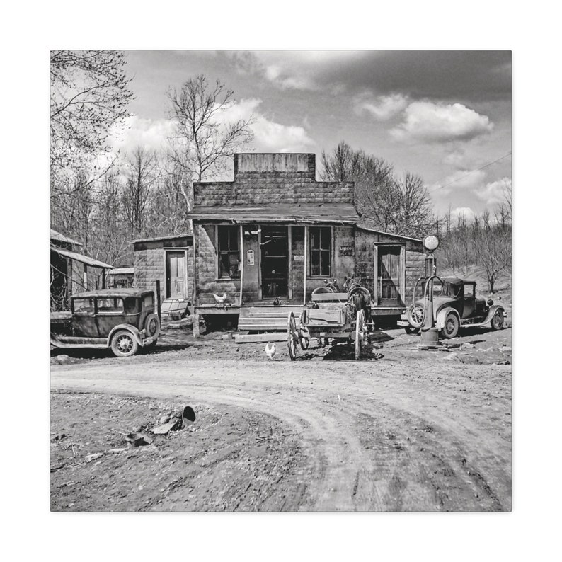 The Country Corner Gas Station Canvas Gallery Wraps Etsy