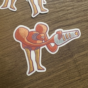 STICKER - Metroid Prime Fan Art - Smaus Original Drawing - Vinyl Waterproof die-cut sticker