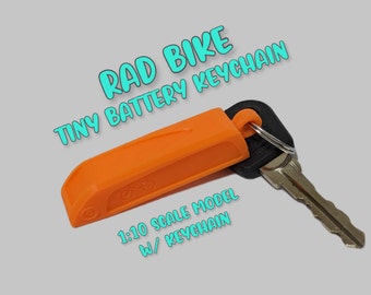2 パック Rad Power バッテリー パック キーチェーン - 1:10 スケール外部パック モデル - キーチェーン付属 - Rad Bike の ebike キーを管理しましょう。