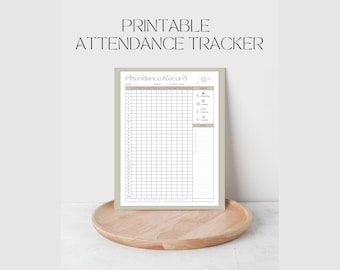 Homeschool Attendance Sheet, Student Tracker, Record Keeping, School Organizer, Homeschool Planner