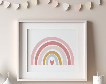 Rainbow Wall Art, Rainbow Nursery Decor, PRINTABLE Wall Art, Colorful Kids Room Decor, Kids Wall Art, DIGITAL DOWNLOAD, Playroom Decor
