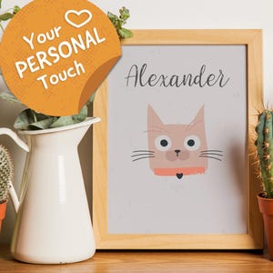 Cute Cat Head - Printable Wall Art, Digital Download Wall Art, Stylish Picture, Nursery Decor