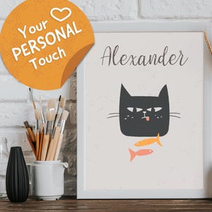 Cute Cat Head - Printable Wall Art, Digital Download Wall Art, Stylish Picture, Nursery Decor