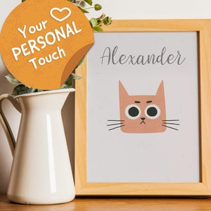 Cute Cat Head - Printable Wall Art, Digital Download Wall Art, Stylish Picture, Nursery Decor