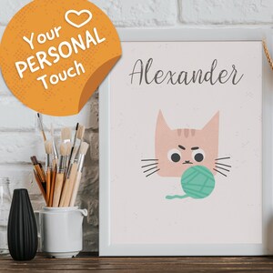 Cute Cat Head - Printable Wall Art, Digital Download Wall Art, Stylish Picture, Nursery Decor