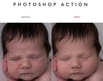 Complete baby skin action on Photoshop - Professional, natural and easy retouch