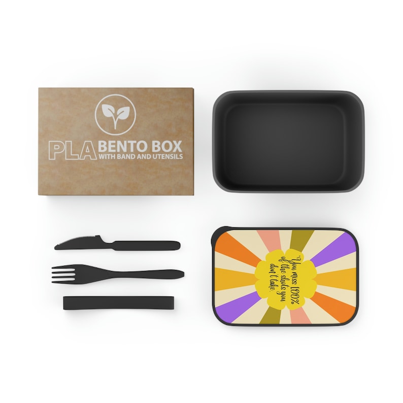 PLA Bento Box With Band and Utensils Etsy Australia