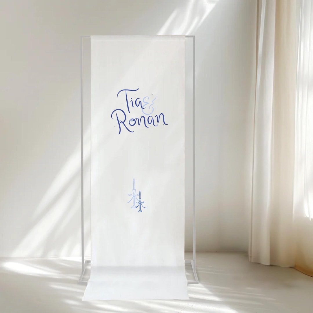 Custom Linen Wedding Welcome Sign, Modern Fabric Wedding Sign ...