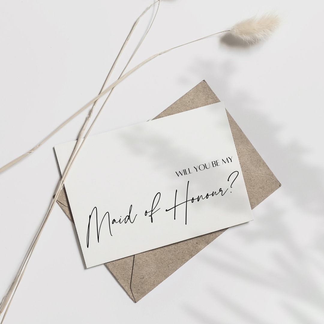 Maid Of Honor Proposal Cards & Templates - View #3