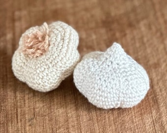 Patrón de ajo a crochet en PDF - Bulbo de ajo - Comida de juguete - **Solo patrón** Cocina de juguete / Tutorial de amigurumi Juguete para niños pequeños