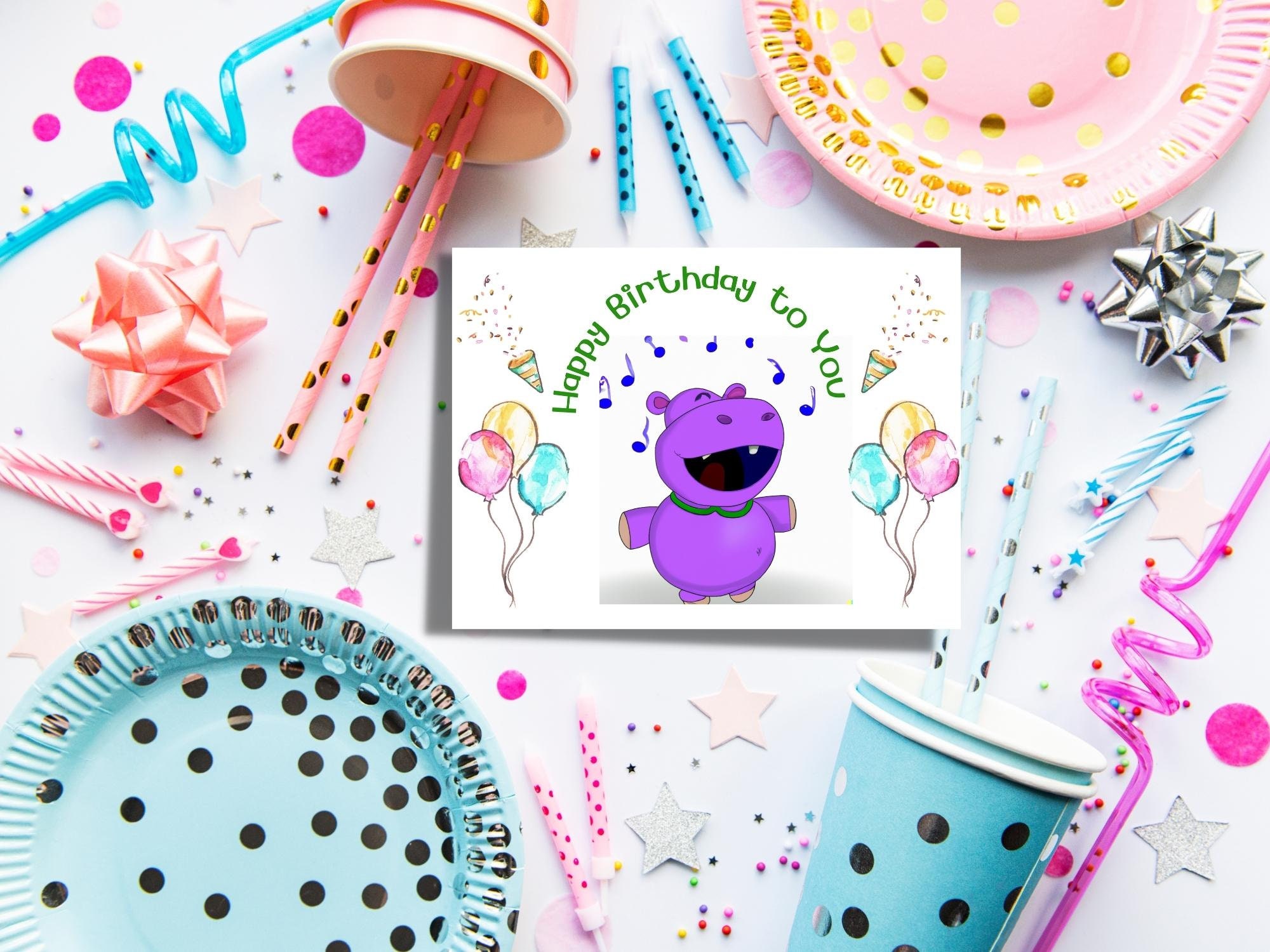 Printable Happy Birthday Card, Happy B-day Card, Happy Birthday Digital ...