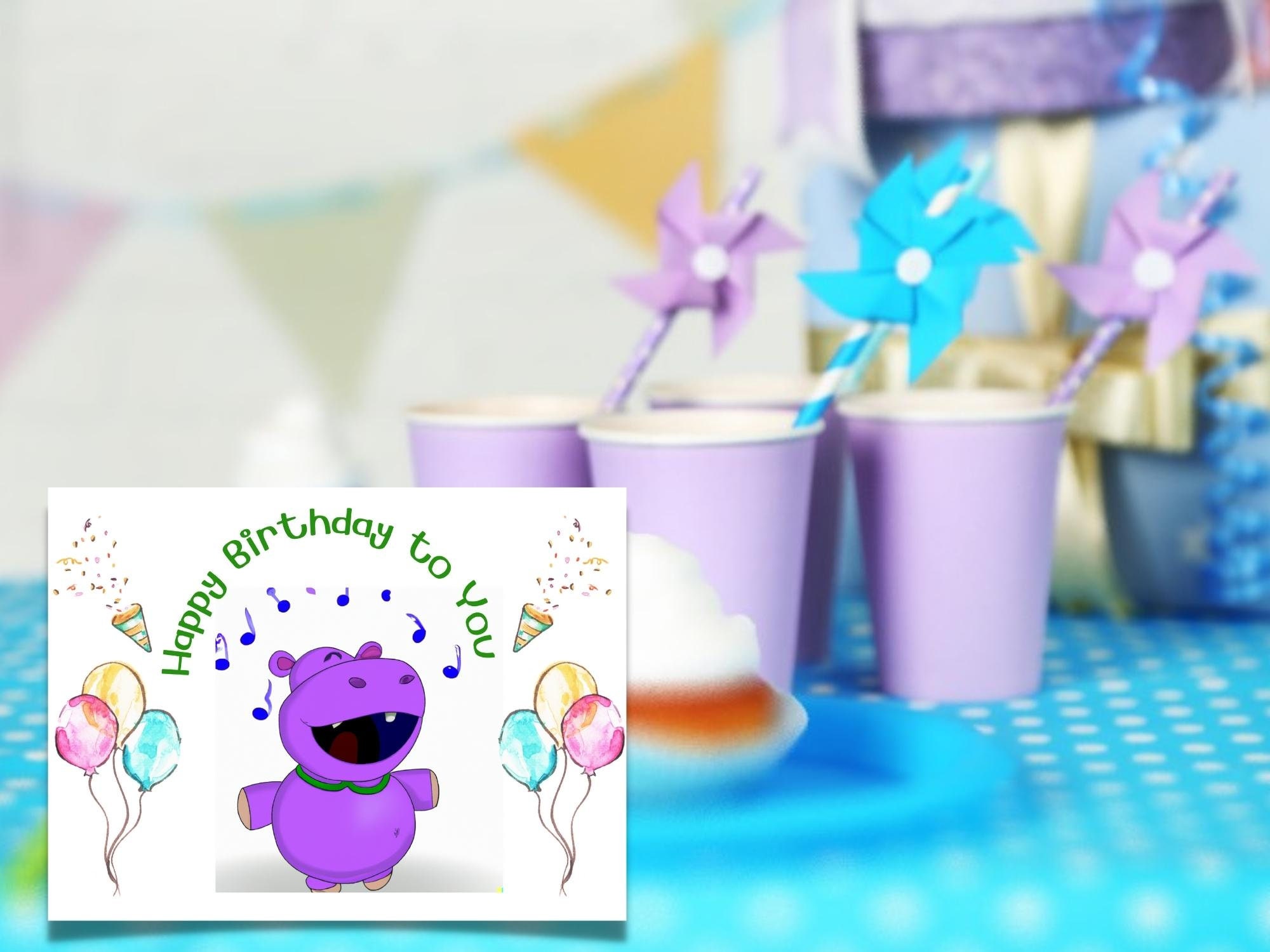 Printable Happy Birthday Card, Happy B-day Card, Happy Birthday Digital ...