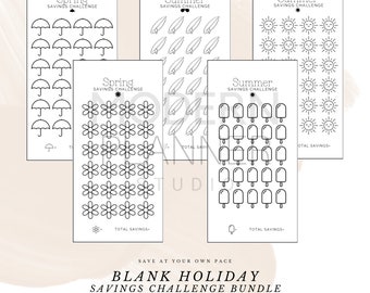 Seasonal Savings Challenge Bundle | Printable | Fits A5 & A6 Planner Envelopes