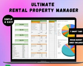 Ultimate Rental Property Tracker, Google Landlord Spreadsheet, Multi Tenant Manager, Rent Collections Manager, Property Management Tool