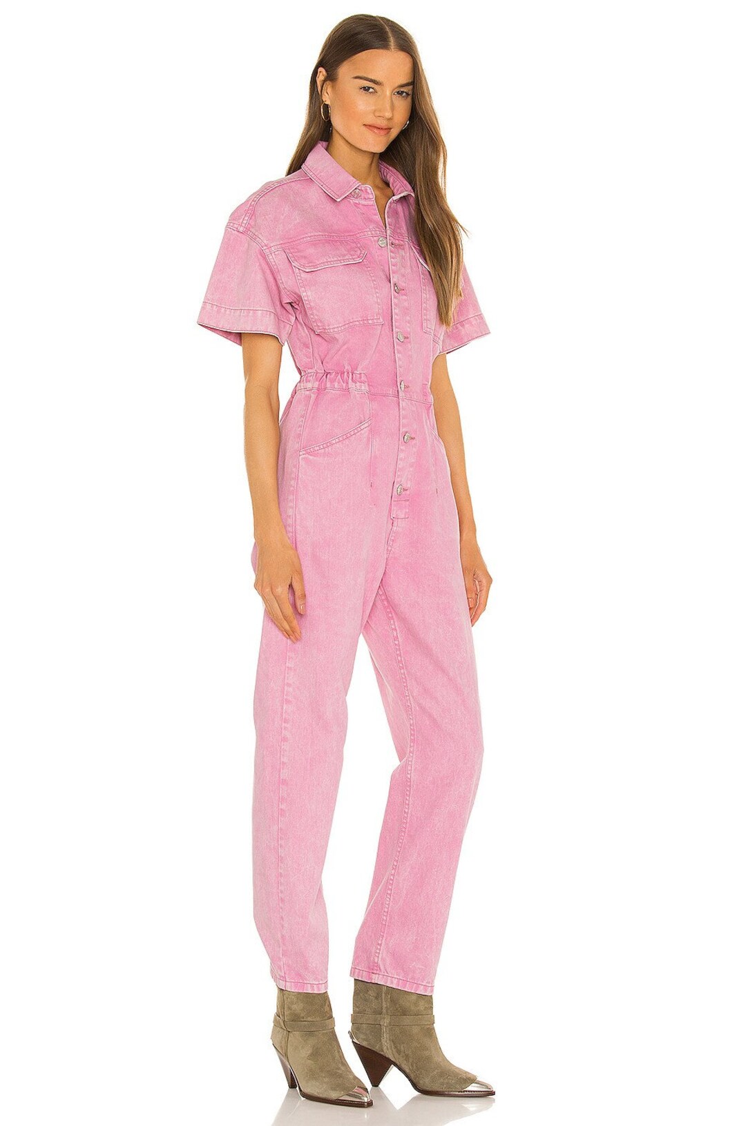 Pink Denim Jumpsuit M by X We the Free Marci Jumpsuit Etsy