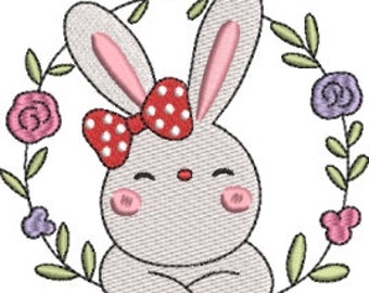 Rabbit Embroidery Design