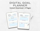 Goal Planner, Goal Setting Journal, Printable Tracker (Digital Download)
