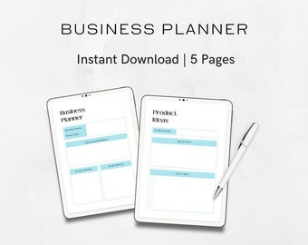 Printable Business Planner, Project Tracker, Task List (Digital Planner)