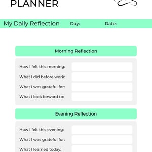 Personal Development Planner, Daily life planner