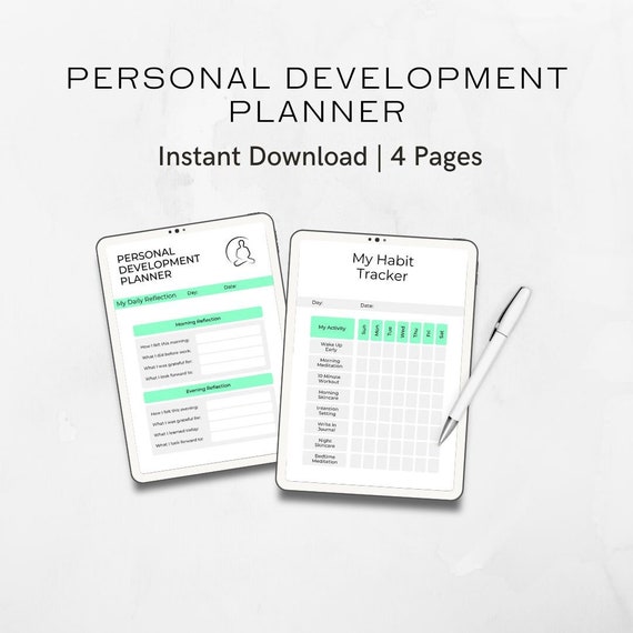 Personal Growth Planner | Habit & Goal Tracker (Digital Download)