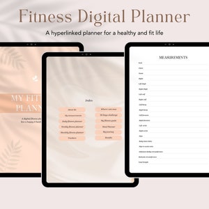 Fitness Planner Weight Loss Tracker Health Tracker Digital Fitness Planner Daily Workout Printable Health Journal Workout Fitness Planner
